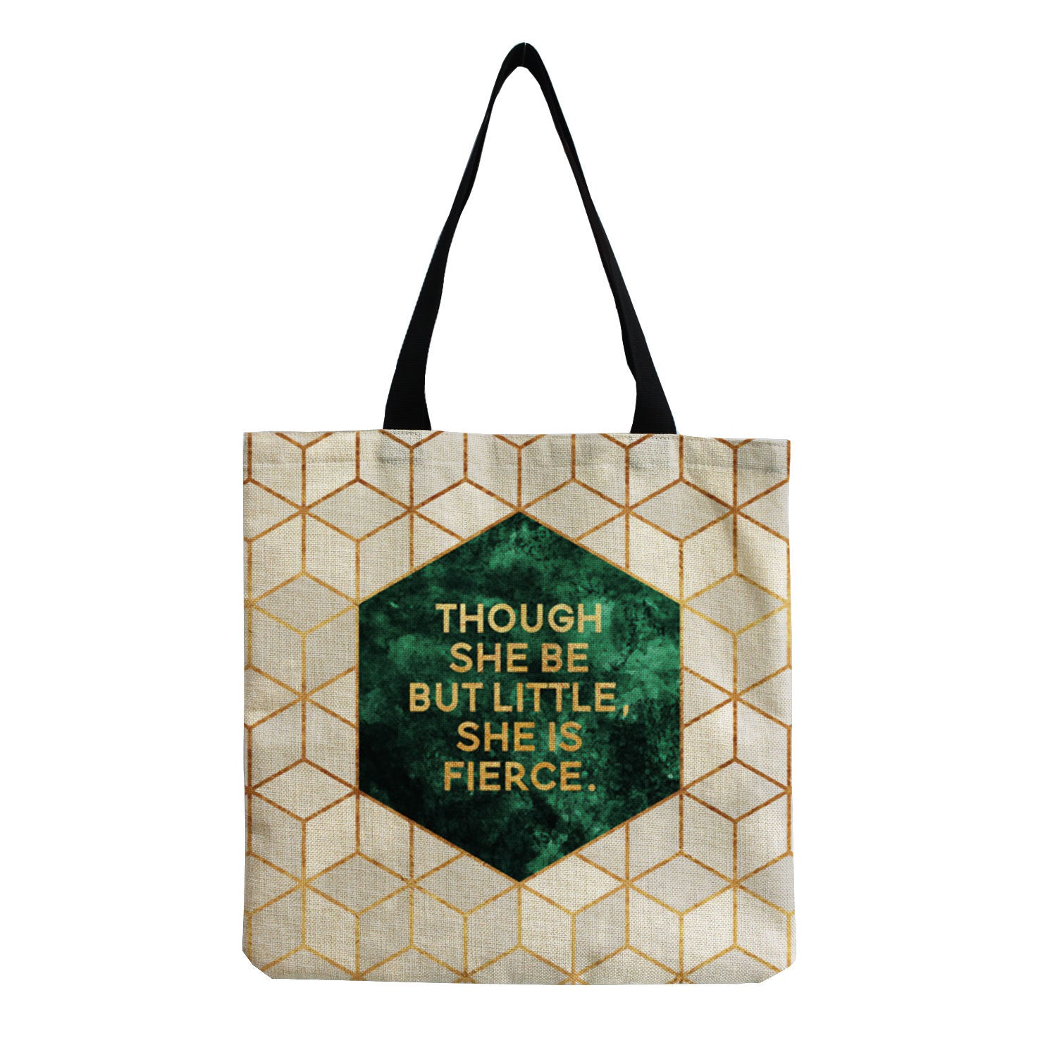 Wholesale Cotton Hemp and Green Leaf Printed Handbags